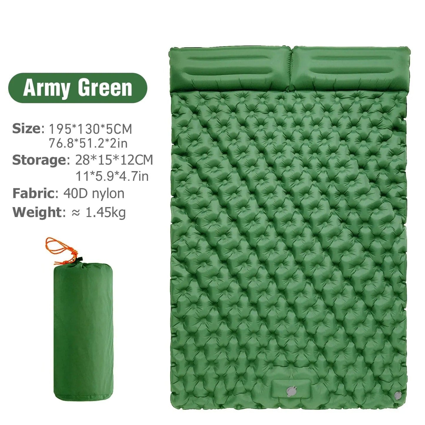 Matelas Gonflable | DuoConfort Army Green