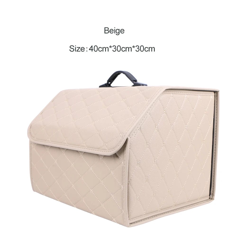 Organisateur de coffre | en cuir luxe Beige-Medium