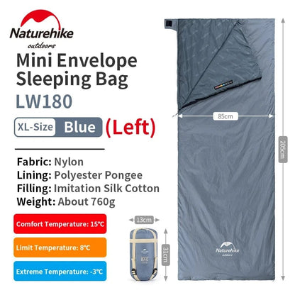 Sac de couchage | Naturehike Mini Envelope Blue XL-Size Left