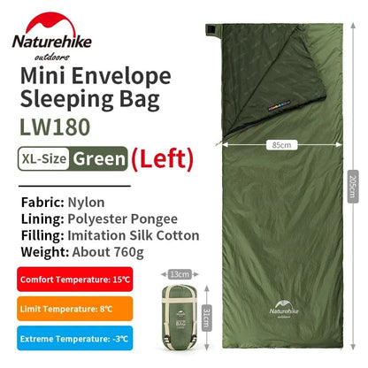 Sac de couchage | Naturehike Mini Envelope Green XL-Size Left