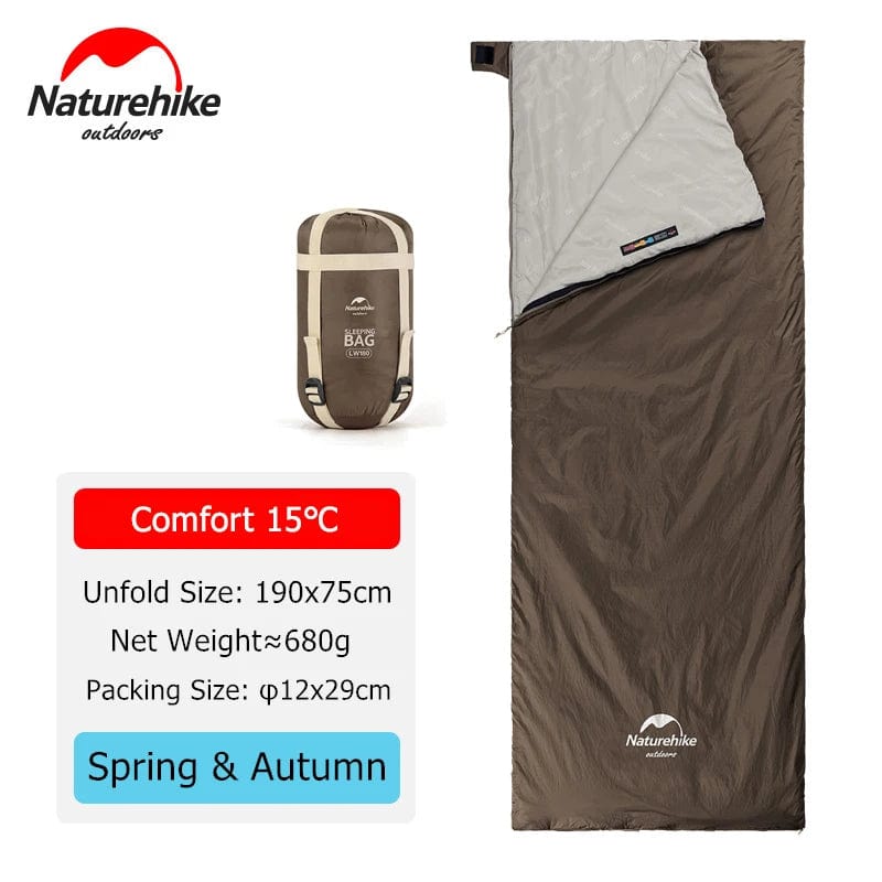 Sac de couchage | Naturehike Ultralight Brown - 190x75cm