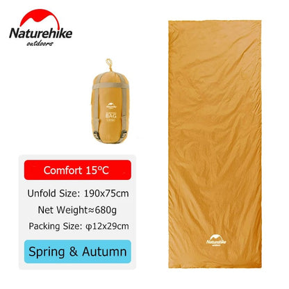 Sac de couchage | Naturehike Ultralight Yellow - 190x75cm